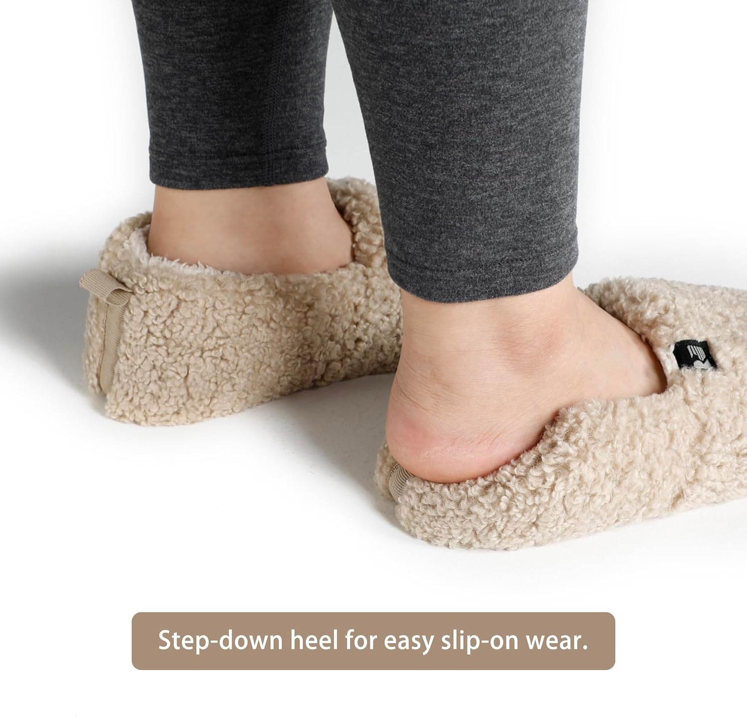 RockDove Women's Faux Shearling Closed Back Slipper with Memory Foam