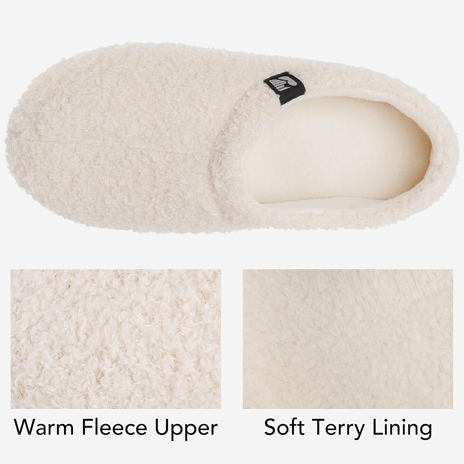 RockDove Women's Teddy Fleece Closed Back Indoor Slipper